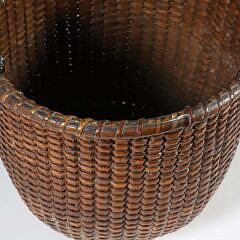 Tall Round Open Swing Handle Nantucket Basket, early 20th Century
