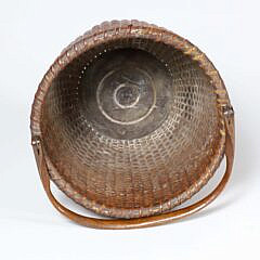 Tall Round Open Swing Handle Nantucket Basket, early 20th Century