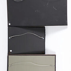 Three Antique Clipper Ship Hooked Rug Mounted on Boards