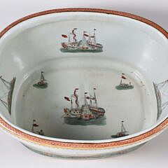 Chinese Export Style Porcelain Footbath