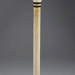 Whaler Made Finely Carved Clenched Fist Walking Stick, 19th Century