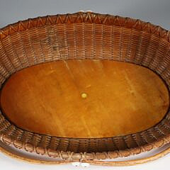 Paul Willer Oval Shallow Double Handle Nantucket Basket, circa 1985