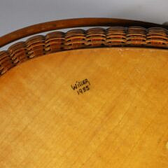 Paul Willer Oval Shallow Double Handle Nantucket Basket, circa 1985