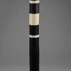 Whaler Made Clenched Fist Walking Stick, 19th Century, antique whale ivory clenched fist on a wood shaft