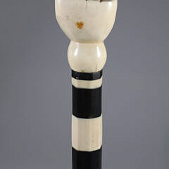Whaler Made Masculine Clenched Fist Walking Stick, 19th Century
