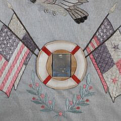 Antique Japanese Sailor’s Souvenir Silk, “In Memory of My Visit to Panama Canal”