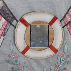 Antique Japanese Sailor’s Souvenir Silk, “In Memory of My Visit to Panama Canal”
