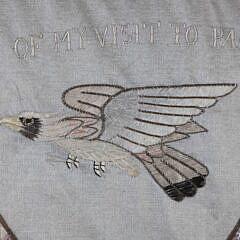 Antique Japanese Sailor’s Souvenir Silk, “In Memory of My Visit to Panama Canal”