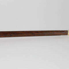 Whaler Made Clenched Fist Holding Ebonized Rod Walking Stick, 19th Century