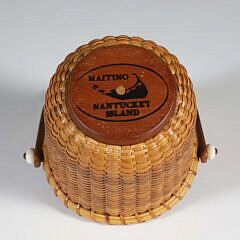Maitino Round Swing Handle Nantucket Basket