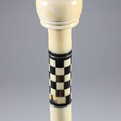 Whaler Made Scrimshaw Walking Stick “Ship Sirius”, 19th Century