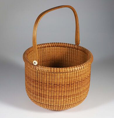 Michael Kane Round Swing Handle Nantucket Basket, circa 1983
