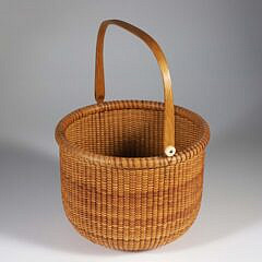 Michael Kane Round Swing Handle Nantucket Basket, circa 1983