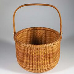 Michael Kane Round Swing Handle Nantucket Basket, circa 1983