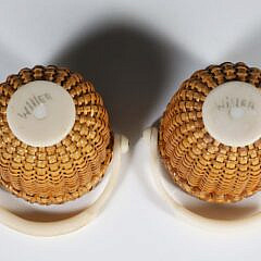 Pair of Paul Willer Nantucket Open Salts with Ivory Handles and Base