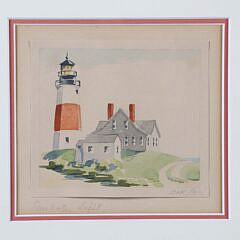 Doris and Richard Beer Watercolor on Paper “Sankaty Light”