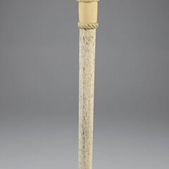 Whaler Made Clenched Fist Holding a Rod Walking Stick, 19th Century