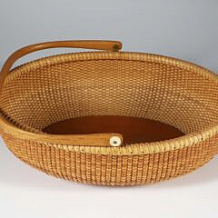 Michael Kane Open Oval Swing Handle Nantucket Basket, circa 1985