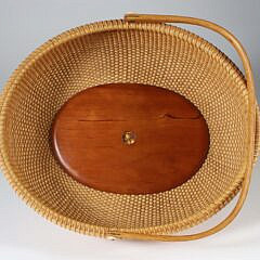 Michael Kane Open Oval Swing Handle Nantucket Basket, circa 1985