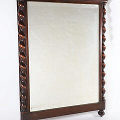 Four Drawer Mahogany Tall Chest Matching Wall Mirror