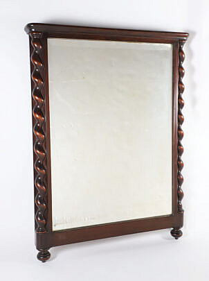 Four Drawer Mahogany Tall Chest Matching Wall Mirror