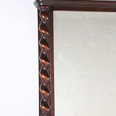 Antique Mahogany Barley Twist Wall Mirror