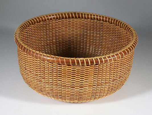 Stanick Round Open Nantucket Basket, Inscribed 2007, with initial "B"
