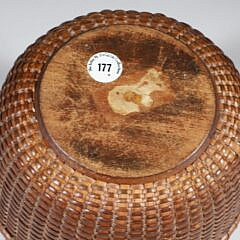 Finely Woven Round Open Nantucket Basket, 19th Century