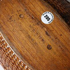 Roland Folger Small Oval Double Heart Handle Nantucket Basket, circa 1862