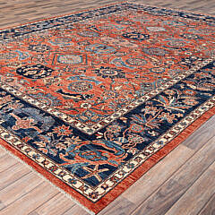 Antiqued Bijar “Maritime” Theme Hand Knotted Wool Oriental Carpet Rug