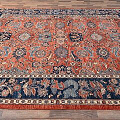 Antiqued Bijar “Maritime” Theme Hand Knotted Wool Oriental Carpet Rug