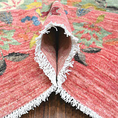 Pistachio Green Chinese Art Deco Style Revival Hand Knotted Wool Oriental Carpet Rug