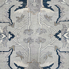 Shades of Gray Peshawar Afghan Heriz Style Handle Knotted Wool Oriental Carpet Rug