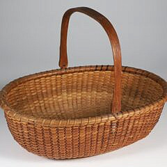 William Appleton Oval Swing Basket with Cherry Wood Base