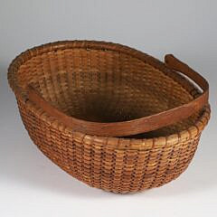 William Appleton Oval Swing Basket with Cherry Wood Base