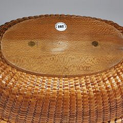 William Appleton Oval Swing Basket with Cherry Wood Base