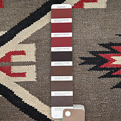 American Indian Navajo Style South West Geometric Design Flat Weave Hand Woven Wool Rug