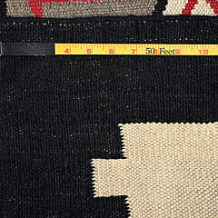 American Indian Navajo Style South West Geometric Design Flat Weave Hand Woven Wool Rug