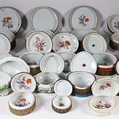 Collection of 16 French and German “Forget Me Not” Bronze Mounted Porcelain Keepsake Boxes