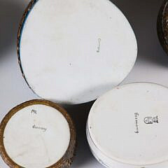 Collection of 16 French and German “Forget Me Not” Bronze Mounted Porcelain Keepsake Boxes