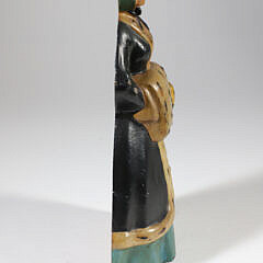 Antique Albany Foundry Painted Cast Iron Colonial Woman Doorstop