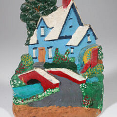 Cast Iron Painted Mill Doorstop