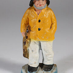 Cast Iron Painted Contemporary Old Salt Doorstop