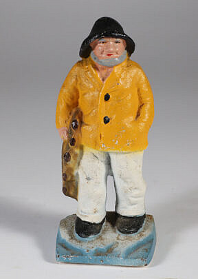 Cast Iron Painted Contemporary Old Salt Doorstop