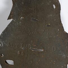 Arthur M.F.G. Co. Cast Iron Painted Clipper Ship Doorstop