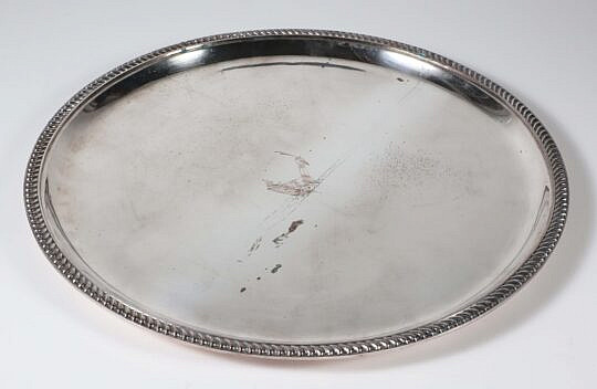19th Century Plated Cocktail Tray With Coat-Of-Arms