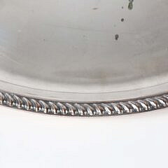 19th Century Silver Plated Cocktail Tray With Coat-Of-Arms