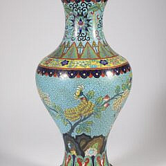 Antique Chinese Cloisonne Lamp 19th Century