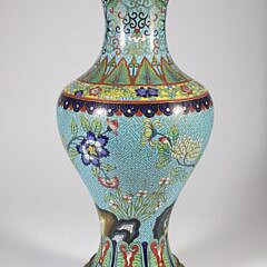 Antique Chinese Cloisonne Lamp 19th Century