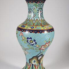 Antique Chinese Cloisonne Lamp 19th Century
